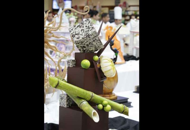 Carved chocolate creations at Salon Culinaire-1